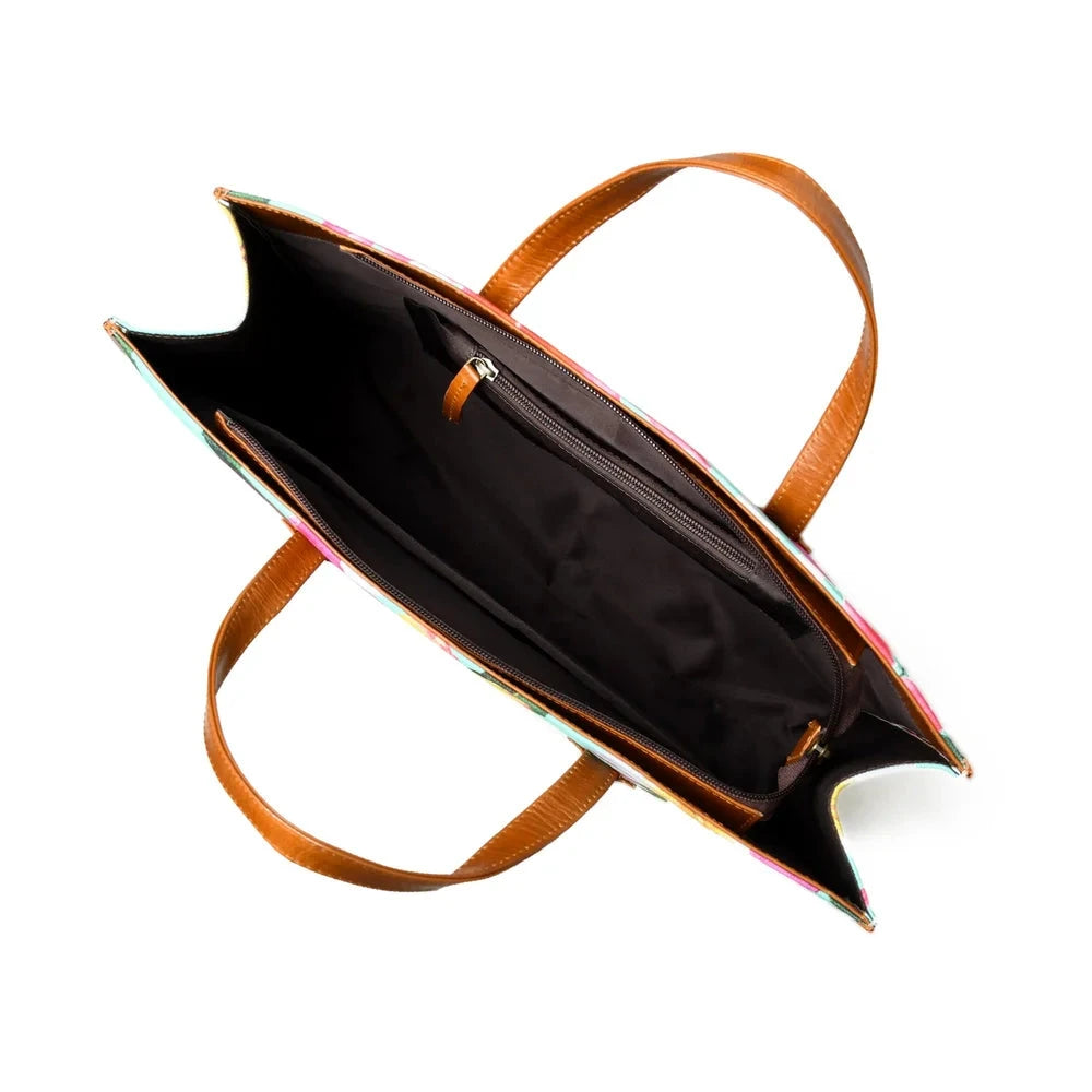 Godzi Canvas Leather Hand Bag Godzi Leather