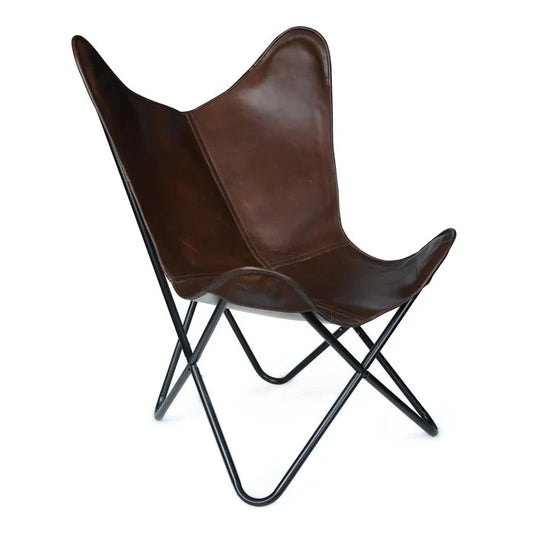 Dark Cuero Butterfly Chair Godzi Leather