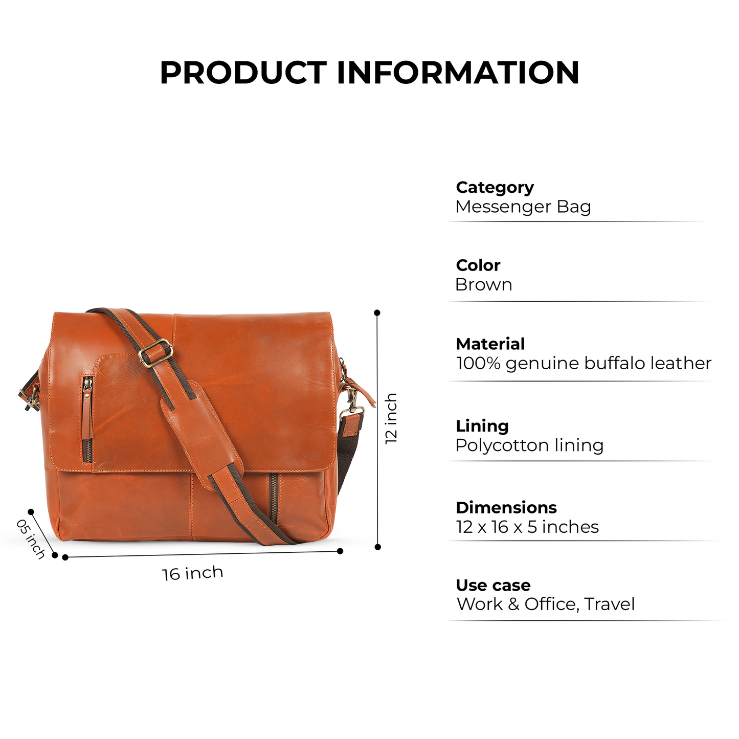 Godzi Handmade Leather Messenger Bag Godzi Leather