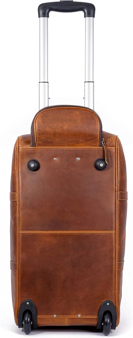 Godzi Tan Leather Trolley Bag 44L