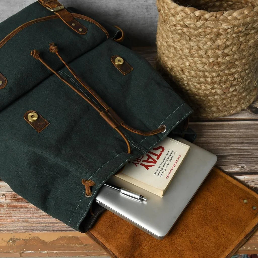 Craft Of Canvas Leather Backpack