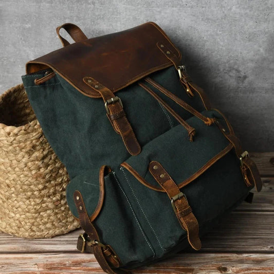 Craft Of Canvas Leather Backpack Godzi Leather