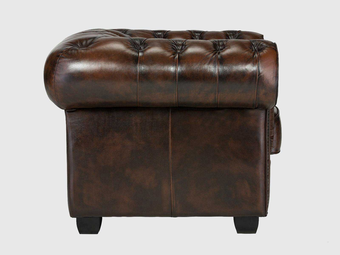 Chesterfield Leather One Seater Sofa