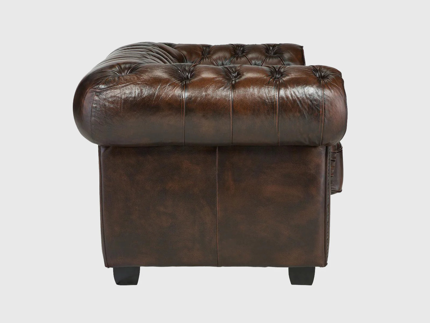 Sofia Tufted Two Seater Leather Sofa