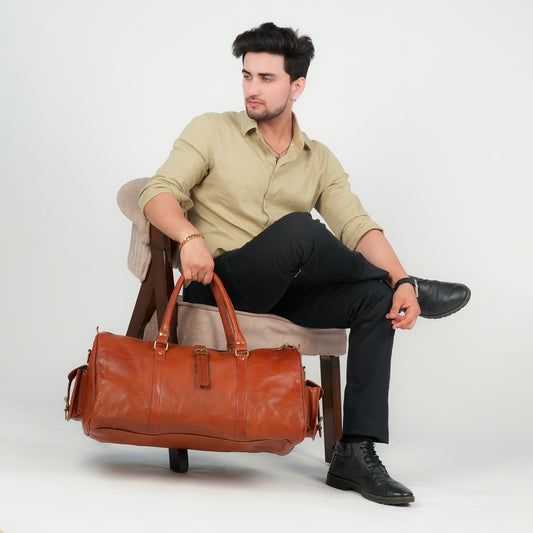 Godzi Handmade Goat Leather Duffle Bag