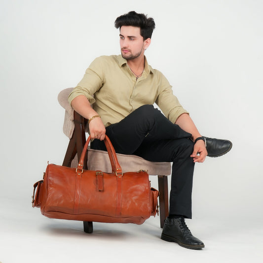 Godzi Handmade Goat Leather Duffle Bag Godzi Leather