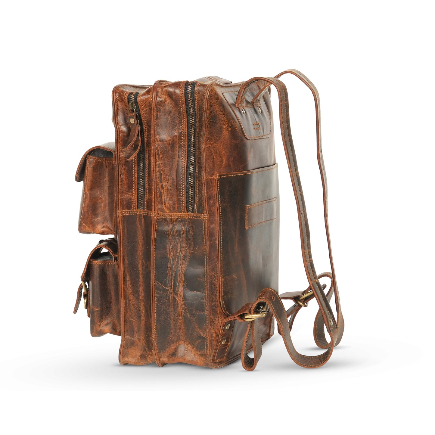 Godzi Vintage Leather Backpack – Full-Grain Handmade Brown