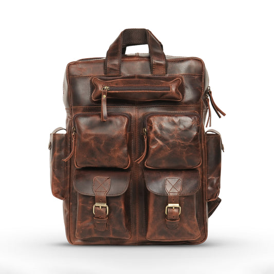 Godzi Leather Backpack – Handmade Buffalo Leather