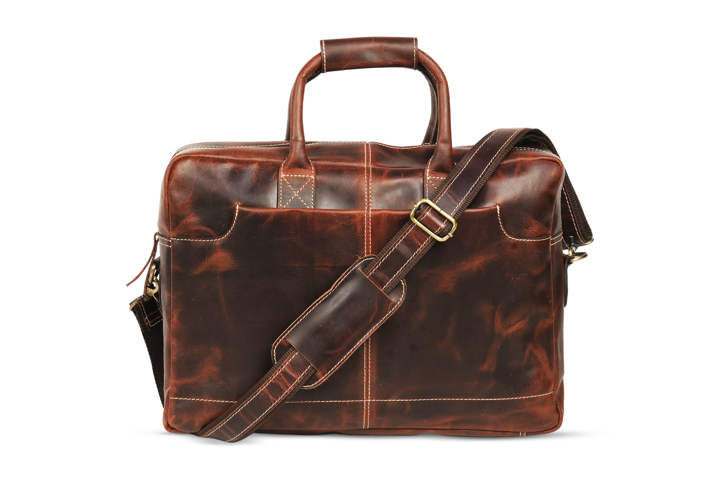 Godzi Handmade Leather Messenger Briefcase