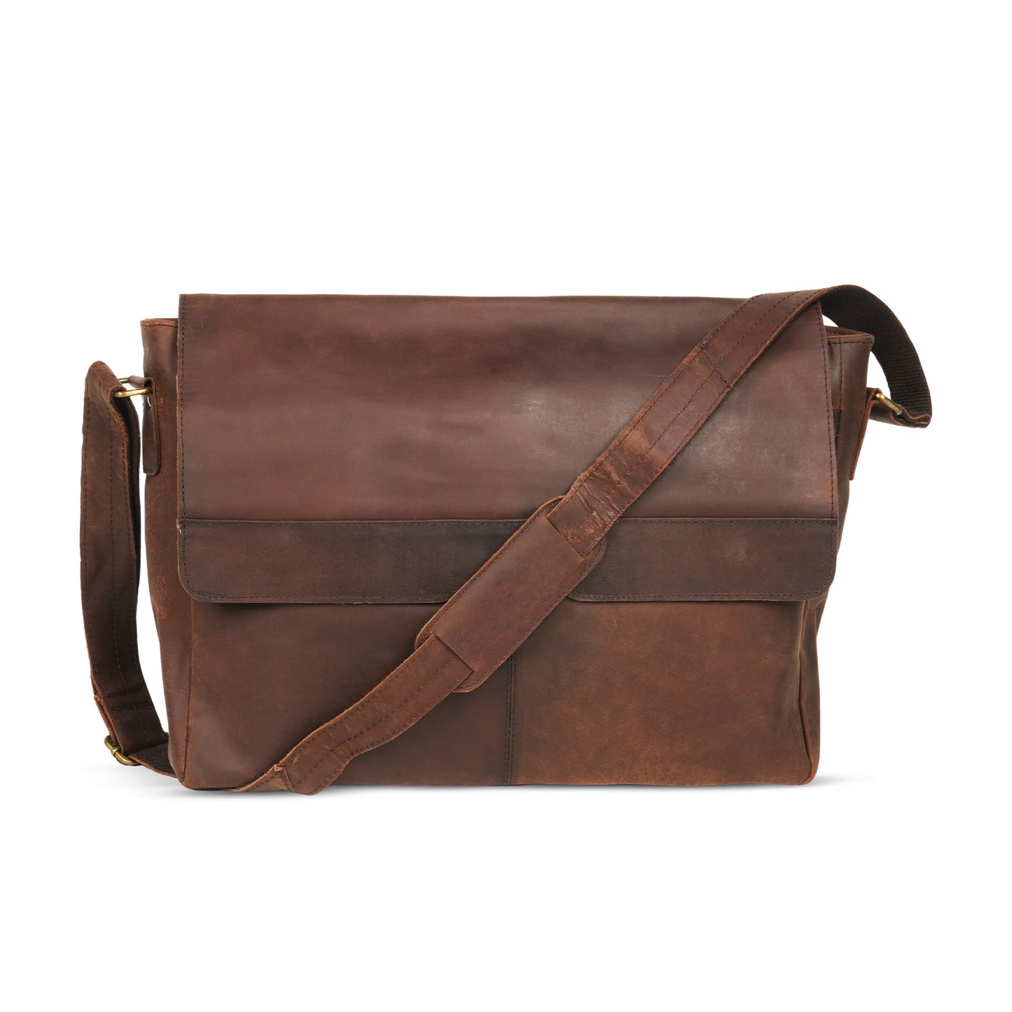 Godzi Buffalo Leather Messenger Bag β Vintage 18