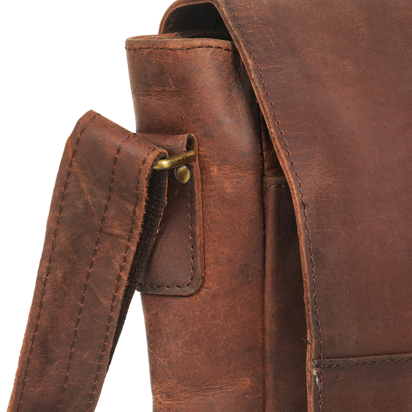 Godzi Buffalo Leather Messenger Bag β Vintage 18