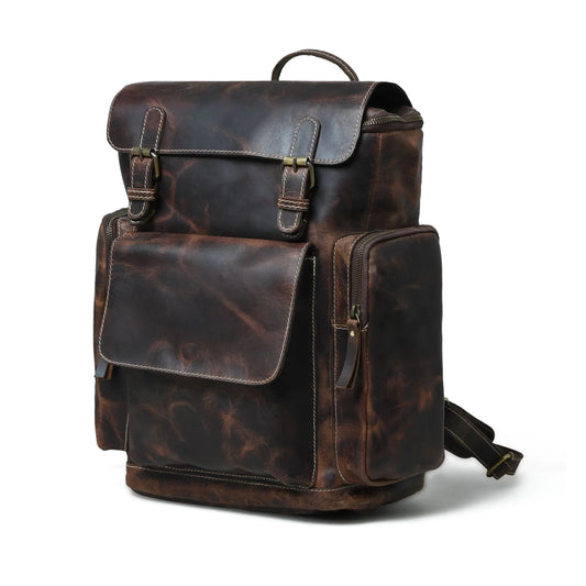 Rucksack Brown Leather Backpack Godzi Leather
