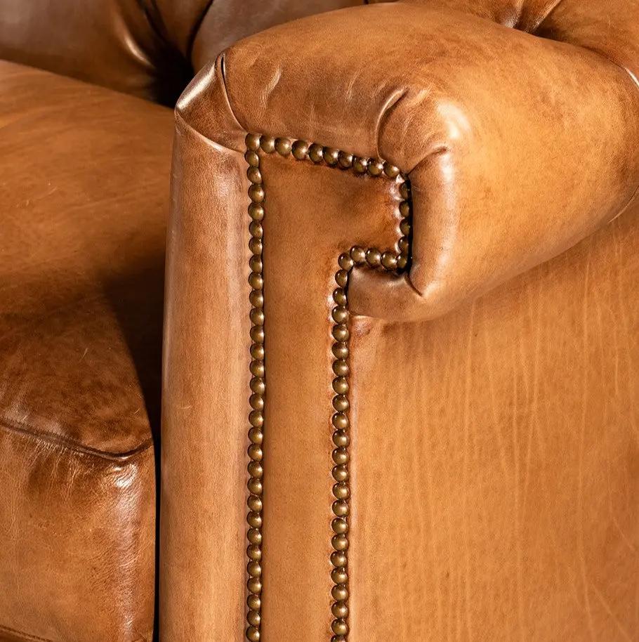Indiana Buffalo Leather Chesterfield Sofa Godzi Leather