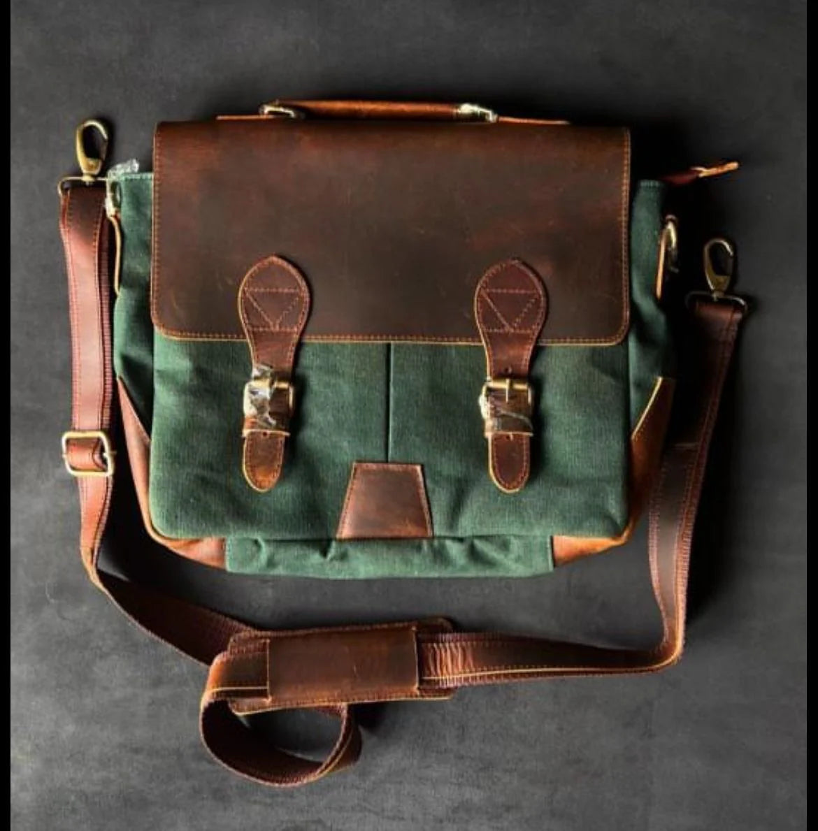 Urban Canvas Leather Briefcase