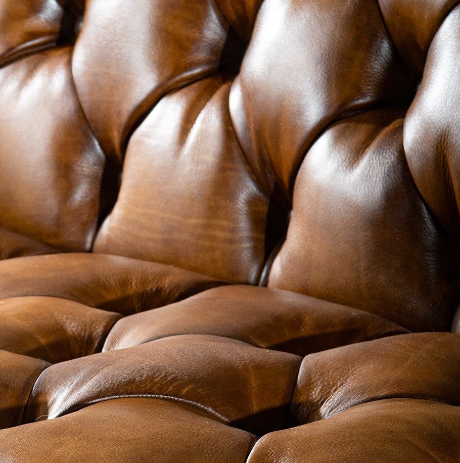 Madrid Tufted Leather Sofa