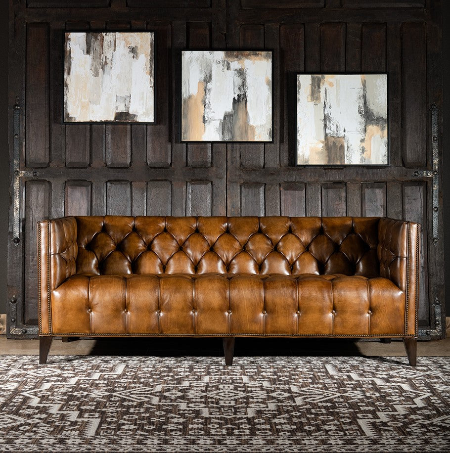 Madrid Tufted Leather Sofa