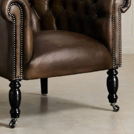 Angus Tub-Style Leather Sofa Chair