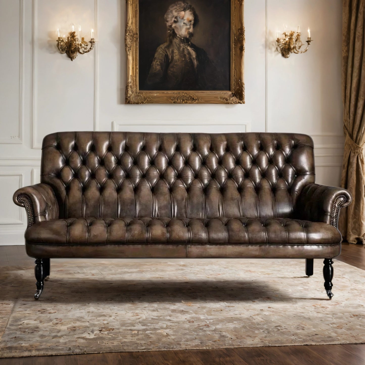 Alton Vintage Leather 3- Seater Sofa