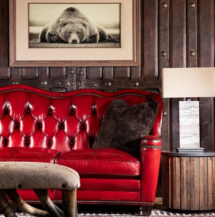 Oslo Red Leather Sofa