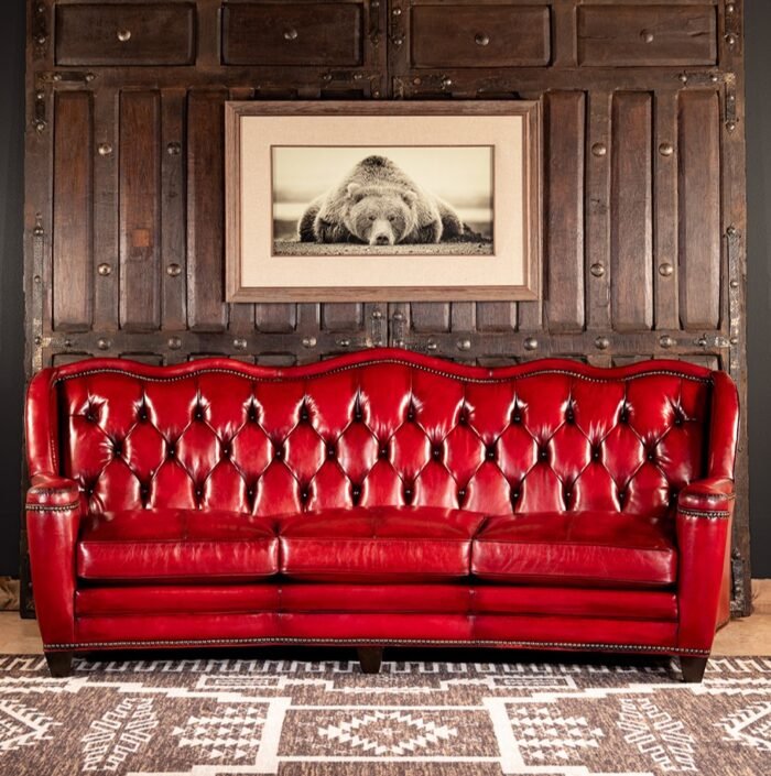 Oslo Red Leather Sofa