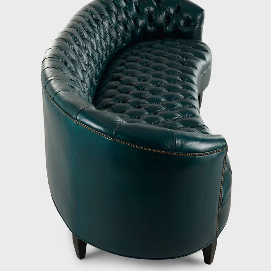 Violet Tufted 4- Seater Leather Sofa