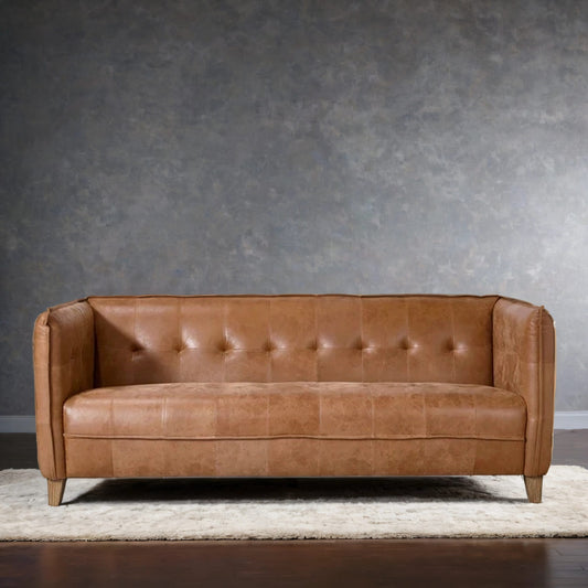 Hemel Leather Chesterfield 3- Seater Sofa