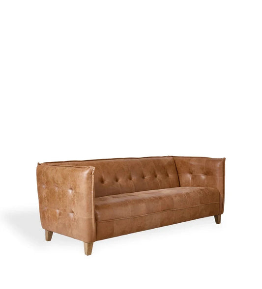 Hemel Leather Chesterfield 3- Seater Sofa Godzi Leather