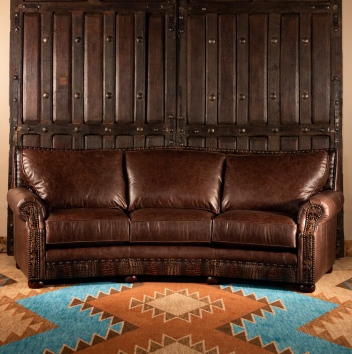 Kyiv Curved Leather Sofa