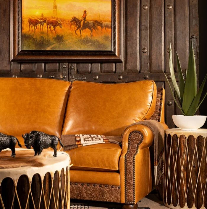 Lucerne Curved Leather Sofa