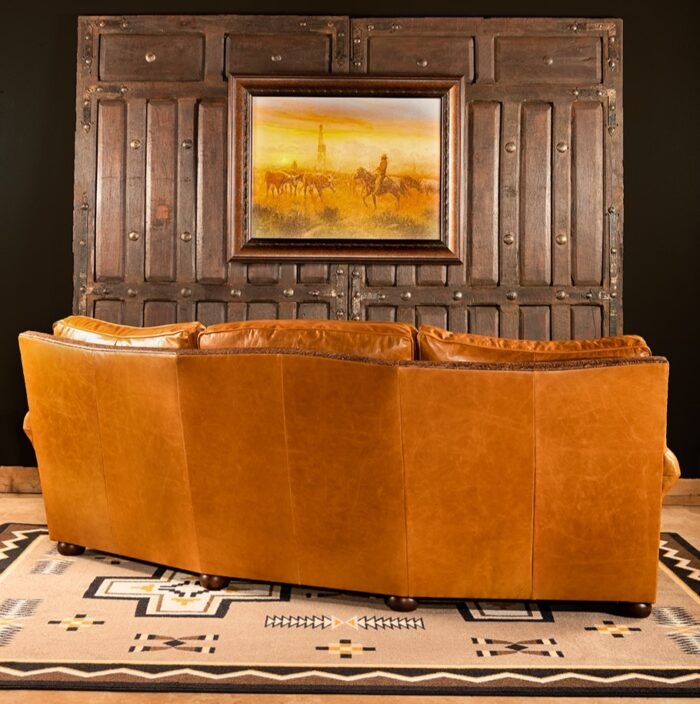 Lucerne Curved Leather Sofa Godzi Leather