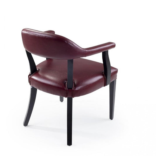 Modern Solid Wood & Leather armchair with armrests Godzi Leather
