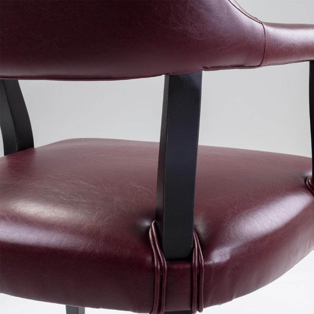 Modern Solid Wood & Leather armchair with armrests Godzi Leather