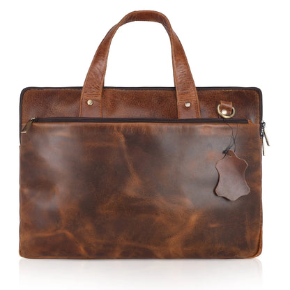 premium full-grain leather briefcase