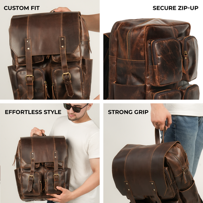 Godzi Leather Backpack - Handmade Leather Godzi Leather