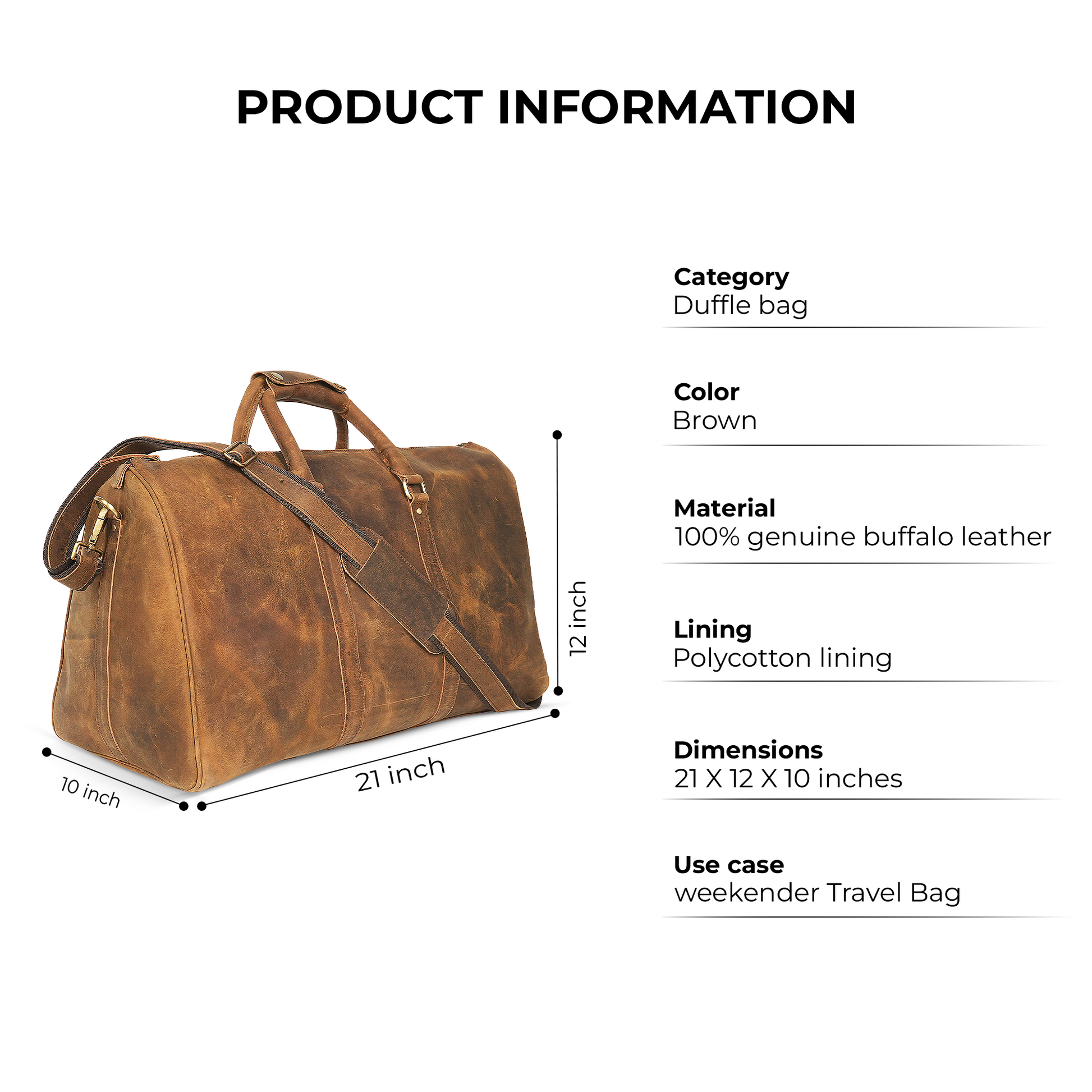 Godzi Handmade Leather Duffle Bag Godzi Leather