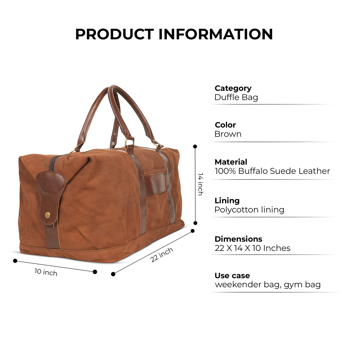 Godzi Handmade Leather Weekender Duffle Bag Godzi Leather