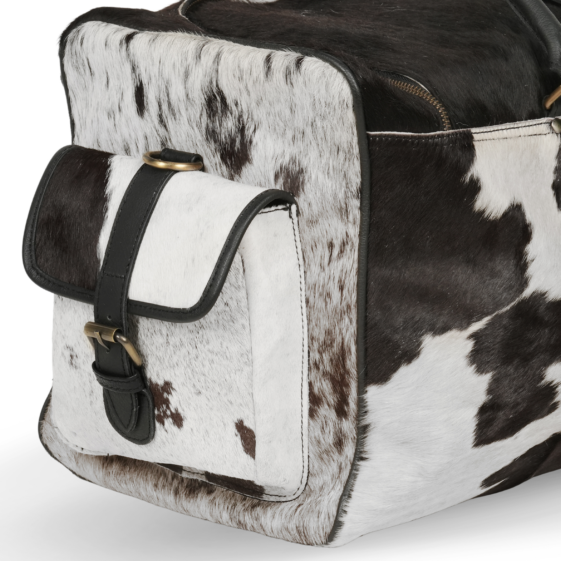 Godzi Luxury Hairon Leather Duffle – Unique Handmade Goat Leather Godzi Leather