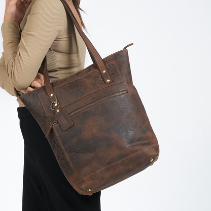 Goat Genuine Leather Tote Bag For Women