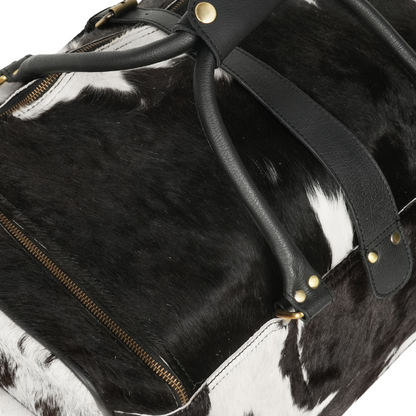 Godzi Luxury Hairon Leather Duffle – Unique Handmade Goat Leather Godzi Leather