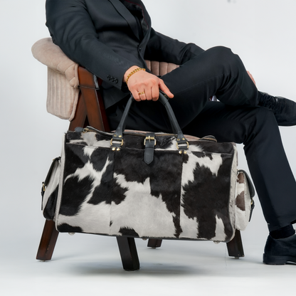 Godzi Luxury Hairon Leather Duffle – Unique Handmade Goat Leather Godzi Leather