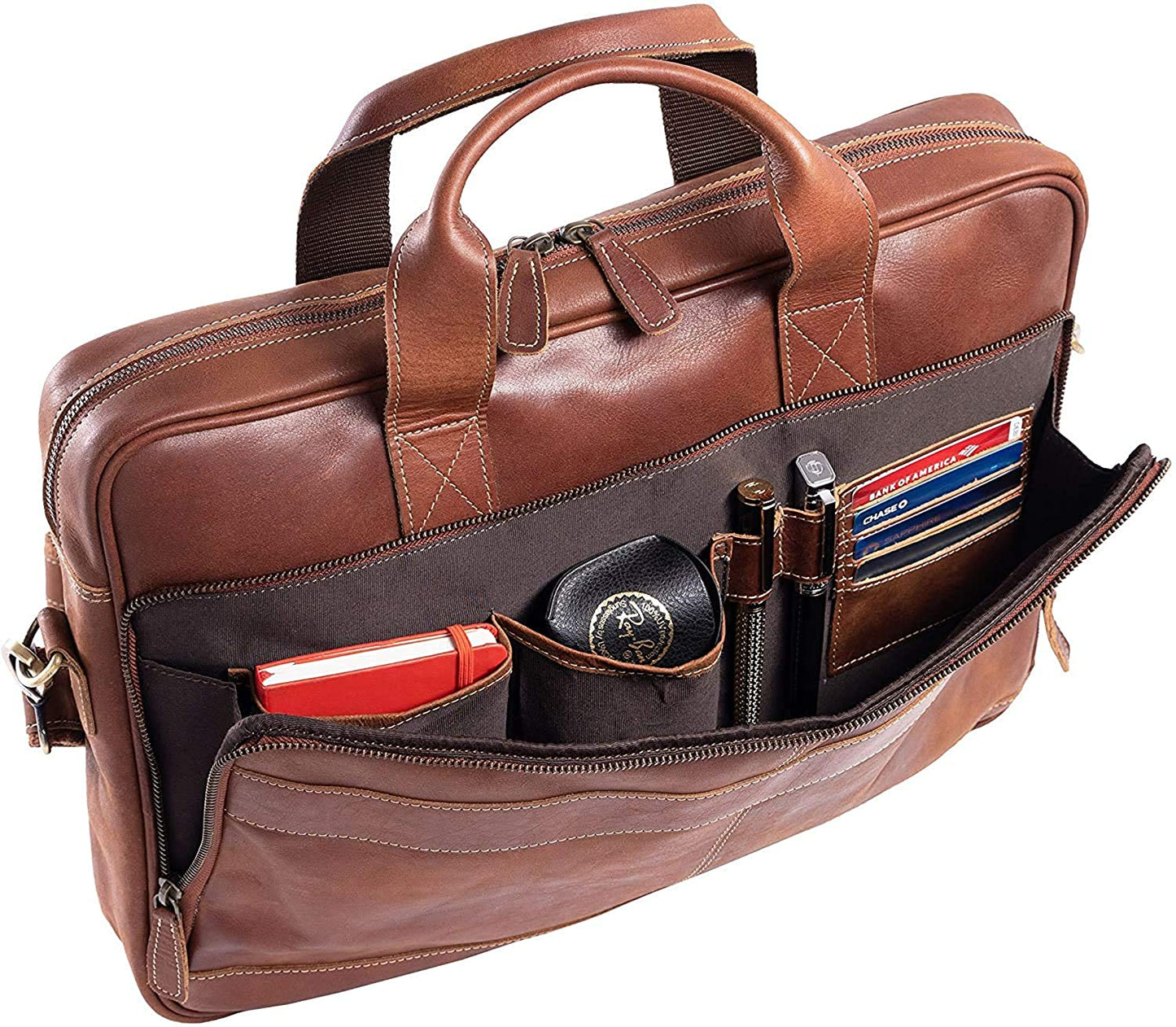 Ryder Leather Office Briefcase Godzi Leather