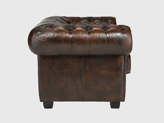 Sofia Tufted Two Seater Leather Sofa