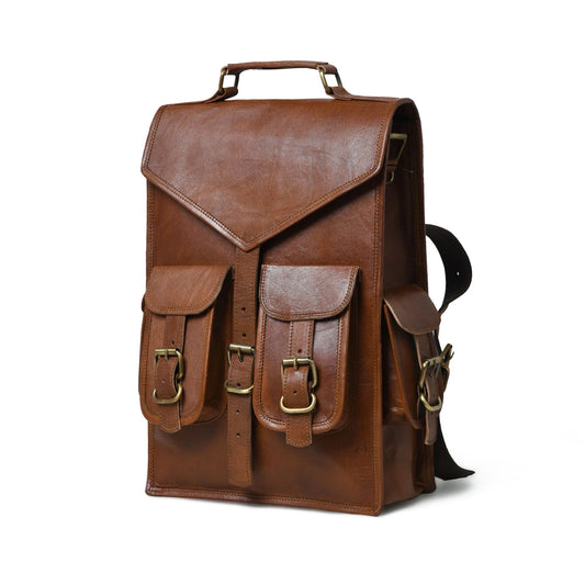 Convertible Leather Backpack