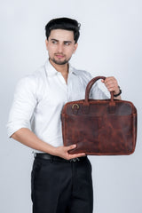 Godzi Buffalo Leather Briefcase – The Professional