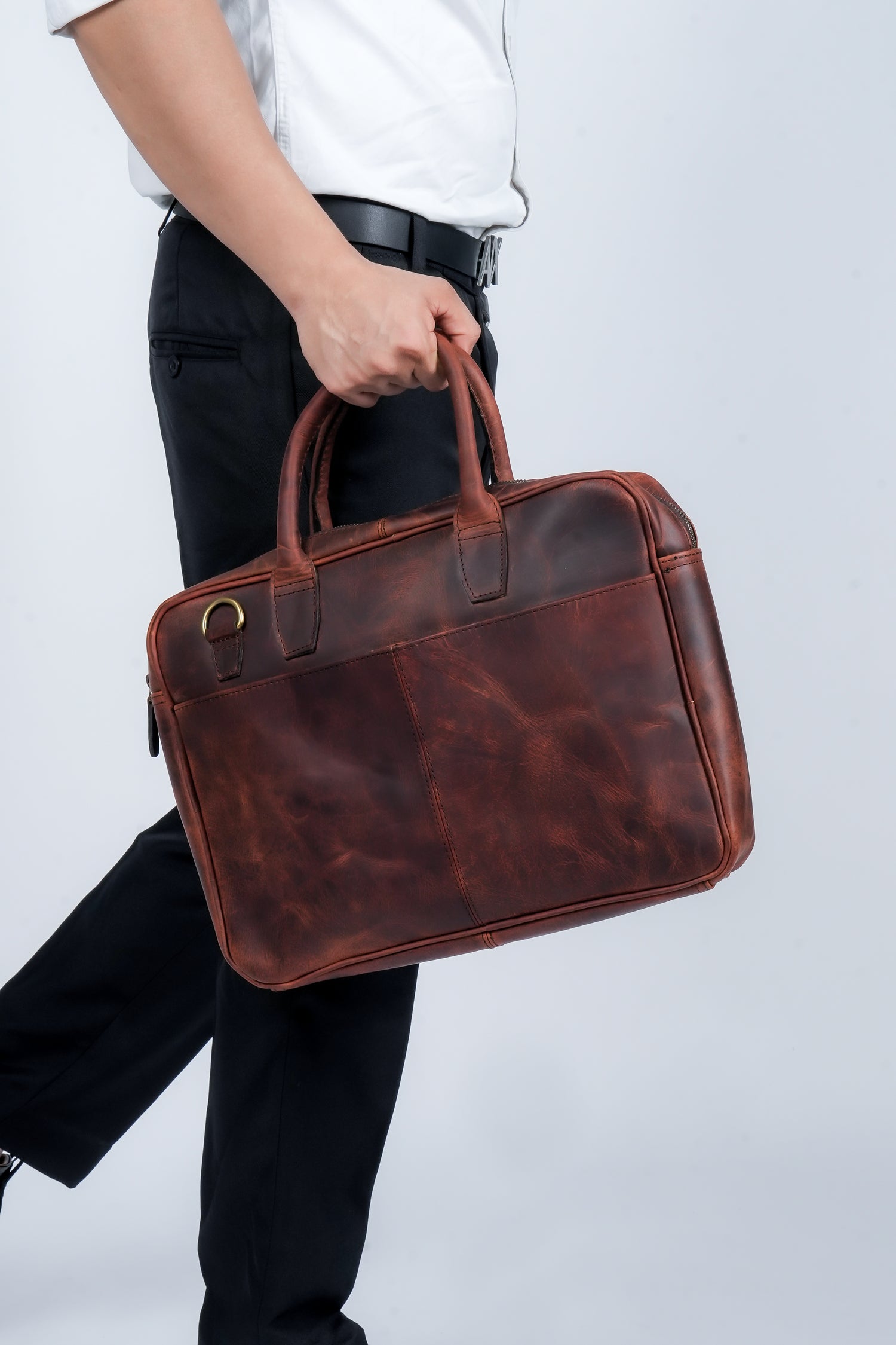 Godzi Buffalo Leather Briefcase – The Professional