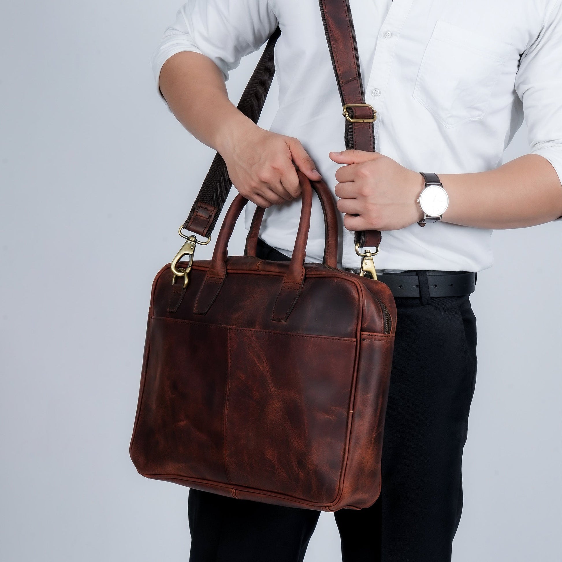 Godzi Buffalo Leather Briefcase – The Professional Godzi Leather
