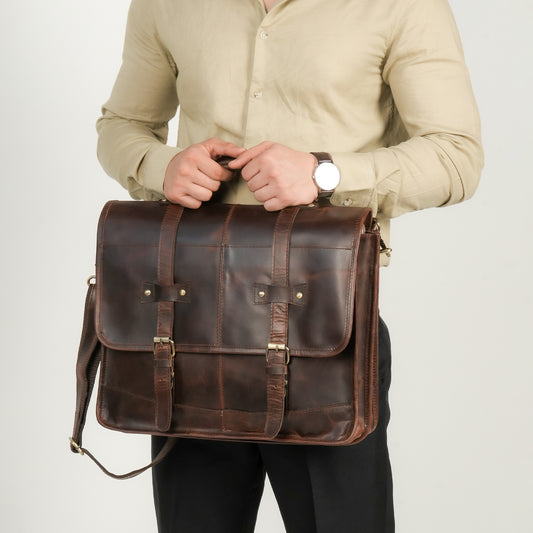 Godzi Handmade Leather Messenger Bag