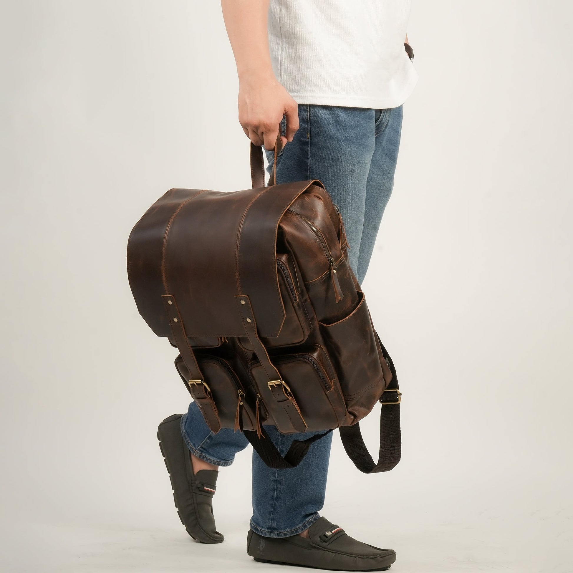 Godzi Leather Backpack - Handmade Leather Godzi Leather