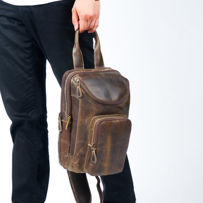 Godzi Men’s Buffalo Leather Sling Bag