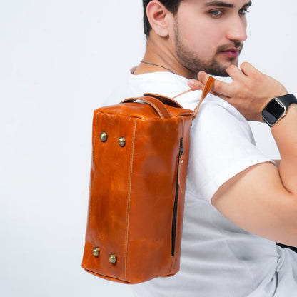 Godzi Groomer Leather Toiletry Bag